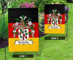 ScotsTee Shop Germans Bucholtz Coat of Arms on Germany Flag Garden Flag/ House Flag