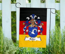 ScotsTee Shop Germans Buler Coat of Arms on Germany Flag Garden Flag/ House Flag