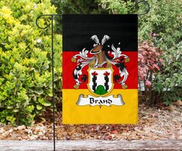 ScotsTee Shop Germans Brand Coat of Arms on Germany Flag Garden Flag/ House Flag