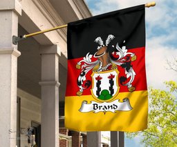 ScotsTee Shop Germans Brand Coat of Arms on Germany Flag Garden Flag/ House Flag
