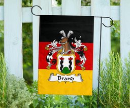 ScotsTee Shop Germans Brand Coat of Arms on Germany Flag Garden Flag/ House Flag