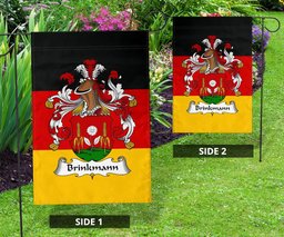 ScotsTee Shop Germans Brinkmann Coat of Arms on Germany Flag Garden Flag/ House Flag
