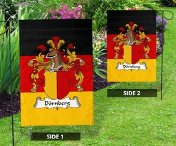 ScotsTee Shop Germans Dornberg Coat of Arms on Germany Flag Garden Flag/ House Flag