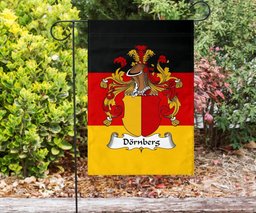 ScotsTee Shop Germans Dornberg Coat of Arms on Germany Flag Garden Flag/ House Flag