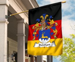 ScotsTee Shop Germans Deinhart Coat of Arms on Germany Flag Garden Flag/ House Flag