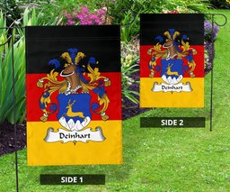 ScotsTee Shop Germans Deinhart Coat of Arms on Germany Flag Garden Flag/ House Flag