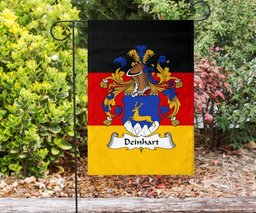 ScotsTee Shop Germans Deinhart Coat of Arms on Germany Flag Garden Flag/ House Flag