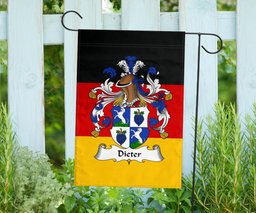 ScotsTee Shop Germans Dieter Coat of Arms on Germany Flag Garden Flag/ House Flag