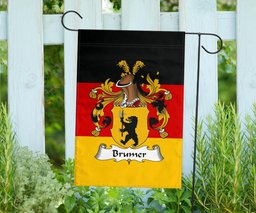 ScotsTee Shop Germans Brumer Coat of Arms on Germany Flag Garden Flag/ House Flag