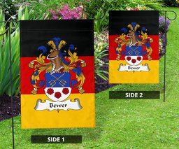 ScotsTee Shop Germans Bewer Coat of Arms on Germany Flag Garden Flag/ House Flag