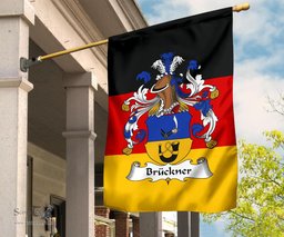 ScotsTee Shop Germans Bruckner Coat of Arms on Germany Flag Garden Flag/ House Flag
