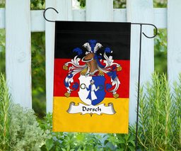 ScotsTee Shop Germans Dorsch Coat of Arms on Germany Flag Garden Flag/ House Flag