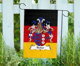 ScotsTee Shop Germans Bieber Coat of Arms on Germany Flag Garden Flag/ House Flag