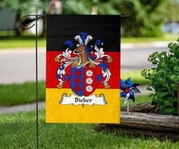 ScotsTee Shop Germans Bieber Coat of Arms on Germany Flag Garden Flag/ House Flag
