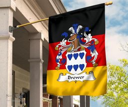 ScotsTee Shop Germans Brewer Coat of Arms on Germany Flag Garden Flag/ House Flag