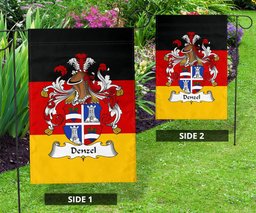 ScotsTee Shop Germans Denzel Coat of Arms on Germany Flag Garden Flag/ House Flag