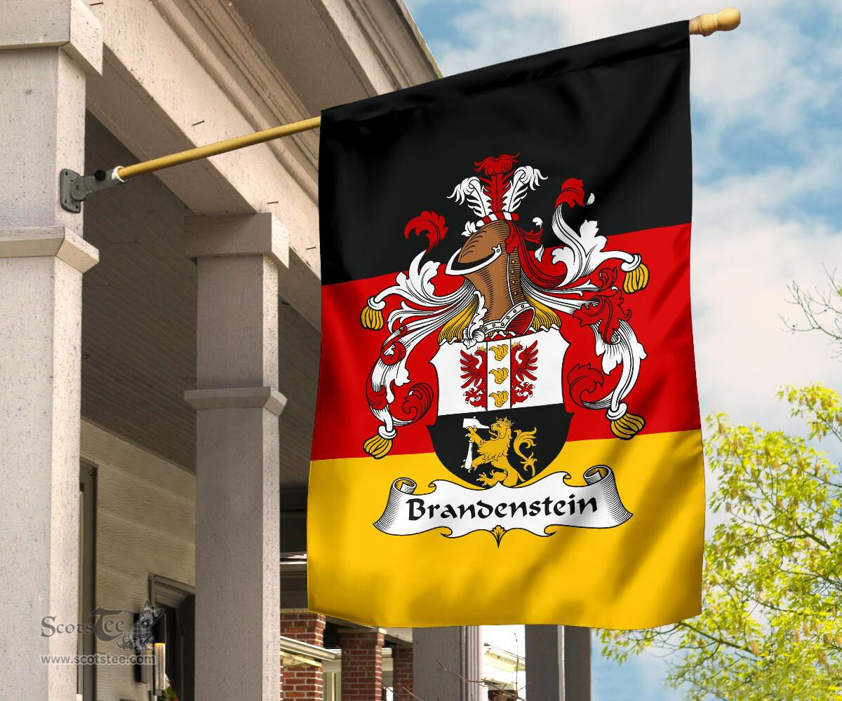 ScotsTee Shop Germans Brandenstein Coat of Arms on Germany Flag Garden Flag/ House Flag