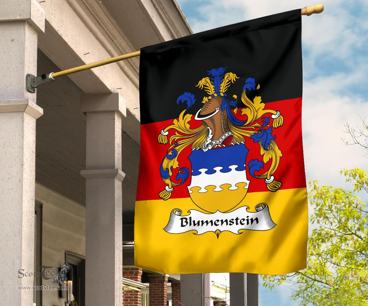 ScotsTee Shop Germans Blumenstein Coat of Arms on Germany Flag Garden Flag/ House Flag