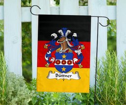 ScotsTee Shop Germans Buttner Coat of Arms on Germany Flag Garden Flag/ House Flag