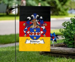 ScotsTee Shop Germans Buttner Coat of Arms on Germany Flag Garden Flag/ House Flag