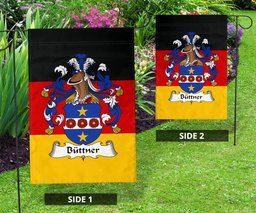 ScotsTee Shop Germans Buttner Coat of Arms on Germany Flag Garden Flag/ House Flag