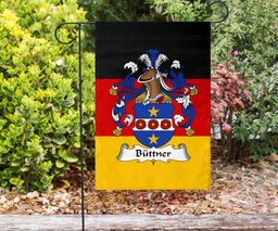 ScotsTee Shop Germans Buttner Coat of Arms on Germany Flag Garden Flag/ House Flag
