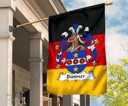 ScotsTee Shop Germans Buttner Coat of Arms on Germany Flag Garden Flag/ House Flag