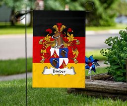 ScotsTee Shop Germans Binder Coat of Arms on Germany Flag Garden Flag/ House Flag