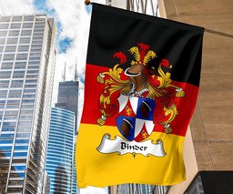 ScotsTee Shop Germans Binder Coat of Arms on Germany Flag Garden Flag/ House Flag