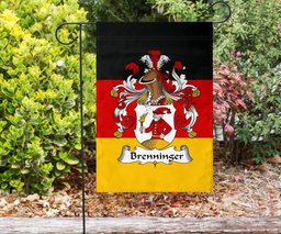 ScotsTee Shop Germans Brenninger Coat of Arms on Germany Flag Garden Flag/ House Flag