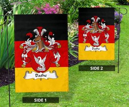 ScotsTee Shop Germans Dathe Coat of Arms on Germany Flag Garden Flag/ House Flag