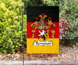 ScotsTee Shop Germans Bernstein Coat of Arms on Germany Flag Garden Flag/ House Flag