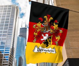 ScotsTee Shop Germans Bernstein Coat of Arms on Germany Flag Garden Flag/ House Flag