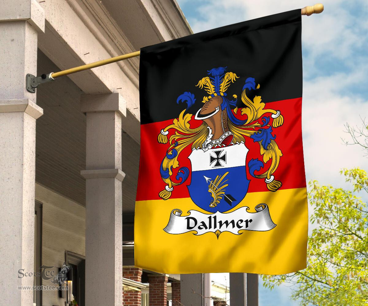 ScotsTee Shop Germans Dallmer Coat of Arms on Germany Flag Garden Flag/ House Flag
