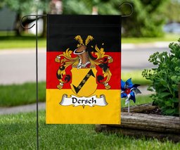 ScotsTee Shop Germans Dersch Coat of Arms on Germany Flag Garden Flag/ House Flag