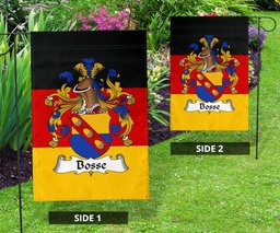 ScotsTee Shop Germans Bosse Coat of Arms on Germany Flag Garden Flag/ House Flag