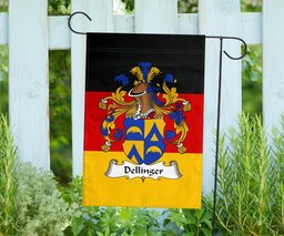 ScotsTee Shop Germans Dellinger Coat of Arms on Germany Flag Garden Flag/ House Flag