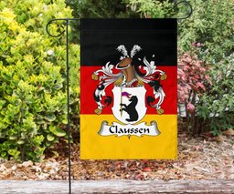 ScotsTee Shop Germans Claussen Coat of Arms on Germany Flag Garden Flag/ House Flag