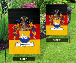 ScotsTee Shop Germans Daucher Coat of Arms on Germany Flag Garden Flag/ House Flag