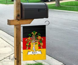 ScotsTee Shop Germans Bohm Coat of Arms on Germany Flag Garden Flag/ House Flag