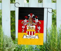ScotsTee Shop Germans Breithaupt Coat of Arms on Germany Flag Garden Flag/ House Flag