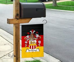 ScotsTee Shop Germans Breithaupt Coat of Arms on Germany Flag Garden Flag/ House Flag