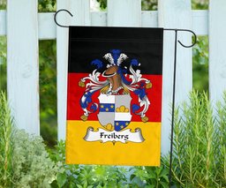 ScotsTee Shop Germans Freiberg Coat of Arms on Germany Flag Garden Flag/ House Flag
