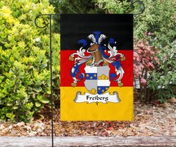 ScotsTee Shop Germans Freiberg Coat of Arms on Germany Flag Garden Flag/ House Flag
