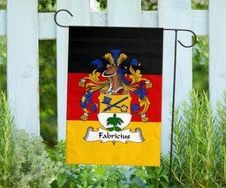 ScotsTee Shop Germans Fabricius Coat of Arms on Germany Flag Garden Flag/ House Flag