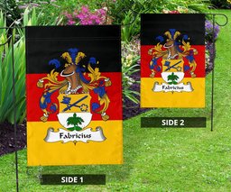 ScotsTee Shop Germans Fabricius Coat of Arms on Germany Flag Garden Flag/ House Flag