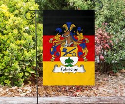 ScotsTee Shop Germans Fabricius Coat of Arms on Germany Flag Garden Flag/ House Flag
