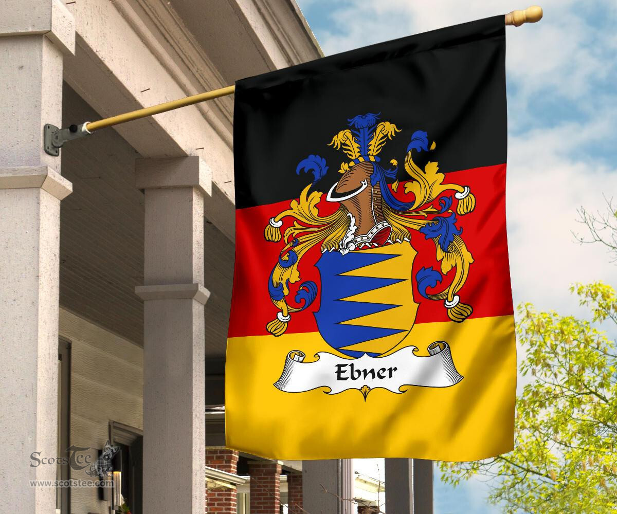 ScotsTee Shop Germans Ebner Coat of Arms on Germany Flag Garden Flag/ House Flag