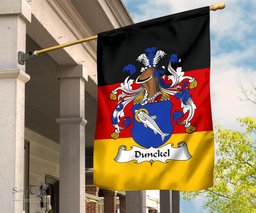 ScotsTee Shop Germans Dunckel Coat of Arms on Germany Flag Garden Flag/ House Flag