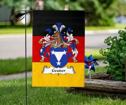ScotsTee Shop Germans Geuder Coat of Arms on Germany Flag Garden Flag/ House Flag